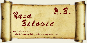 Maša Bilović vizit kartica